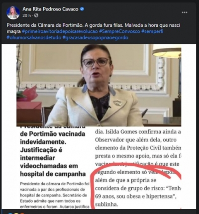 Resposta à Publicação Ofensiva da Bastonária da Ordem dos Enfermeiros